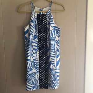 Nautical blue and white Lilly dress